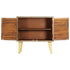 Rustika Rowe -  Sideboard 80x35x80 cm Solid Mango Wood and Cast Iron